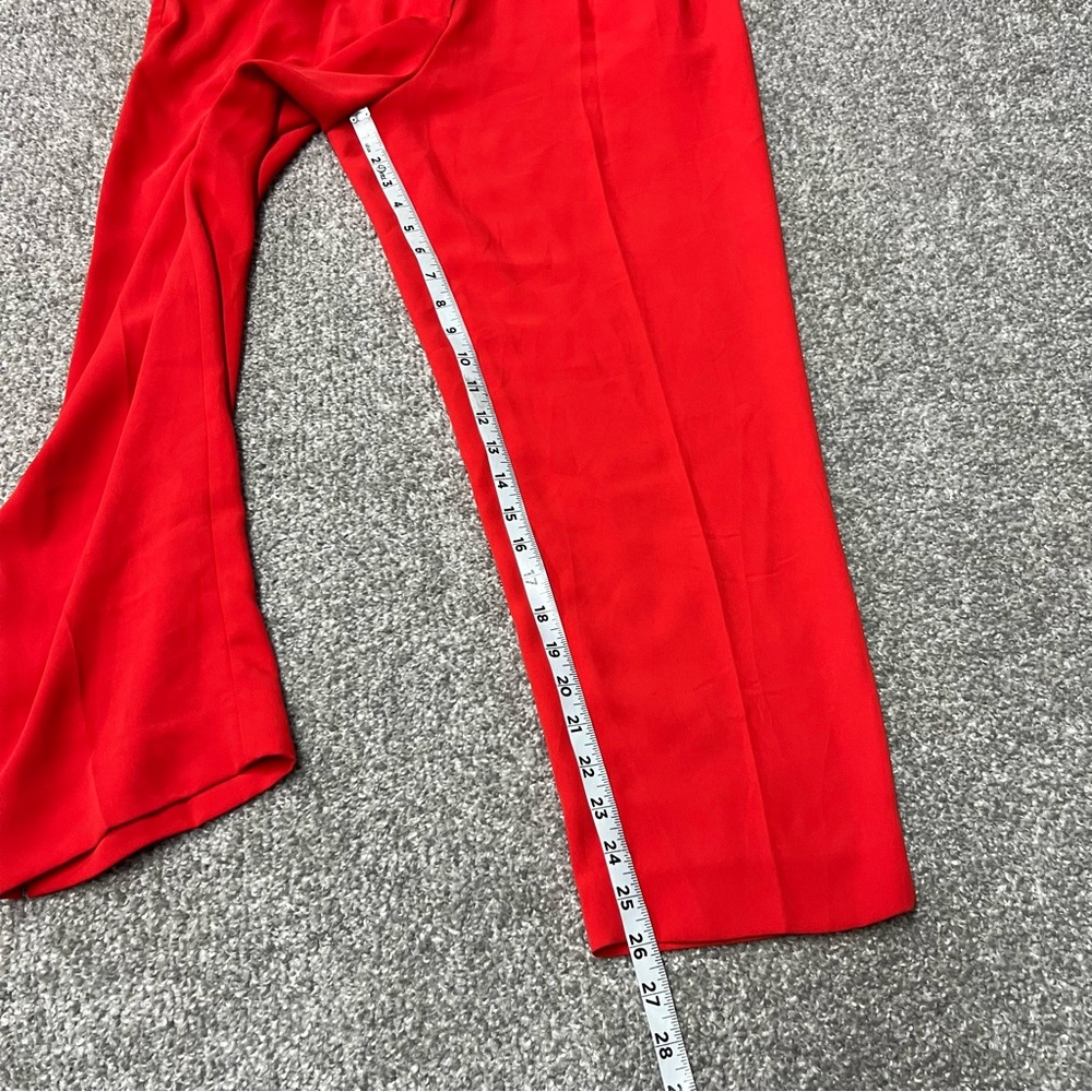 Boden Pants Womens 8R Orange Melina Tapered Leg Trouser Dress Pants Paperbag - Picture 2 of 8